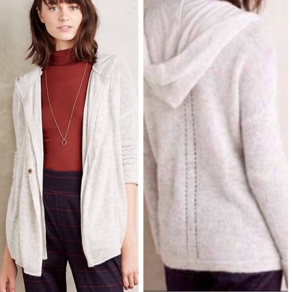 3/$25 Anthropologie | Gray Alpaca Hooded Cardigan